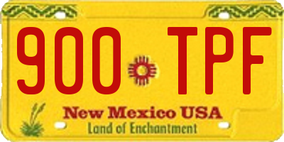 NM license plate 900TPF