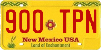 NM license plate 900TPN