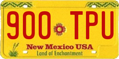 NM license plate 900TPU