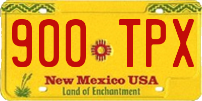 NM license plate 900TPX