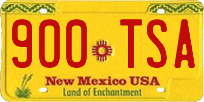 NM license plate 900TSA