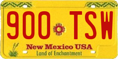 NM license plate 900TSW