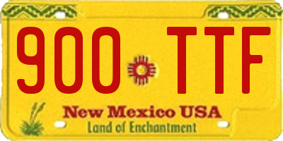 NM license plate 900TTF