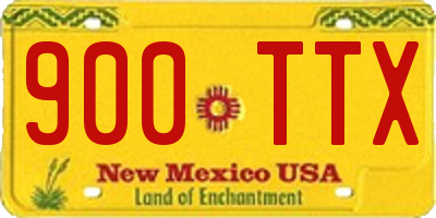 NM license plate 900TTX