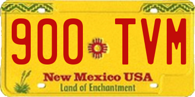 NM license plate 900TVM