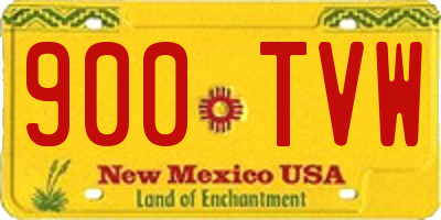 NM license plate 900TVW