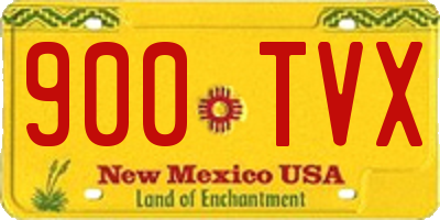 NM license plate 900TVX