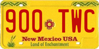 NM license plate 900TWC