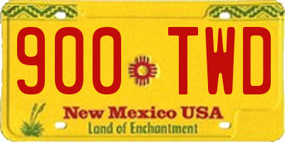 NM license plate 900TWD
