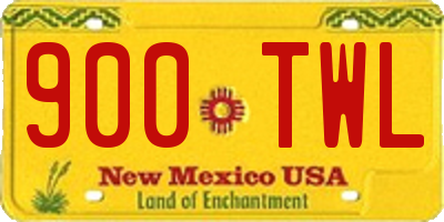 NM license plate 900TWL