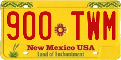 NM license plate 900TWM