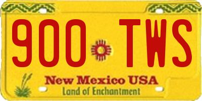 NM license plate 900TWS