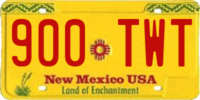 NM license plate 900TWT