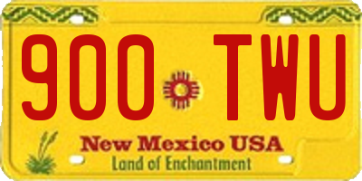 NM license plate 900TWU