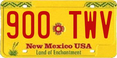 NM license plate 900TWV