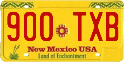 NM license plate 900TXB