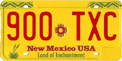 NM license plate 900TXC