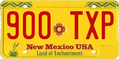 NM license plate 900TXP