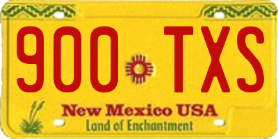 NM license plate 900TXS