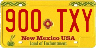 NM license plate 900TXY