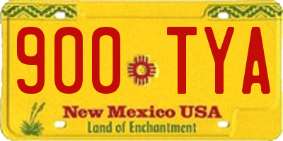 NM license plate 900TYA