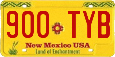 NM license plate 900TYB
