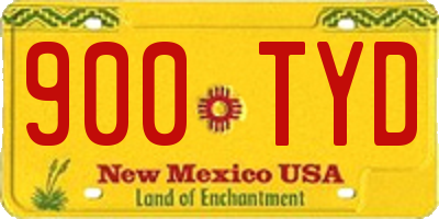 NM license plate 900TYD