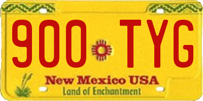 NM license plate 900TYG