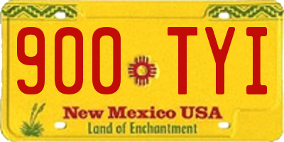 NM license plate 900TYI
