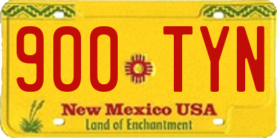 NM license plate 900TYN