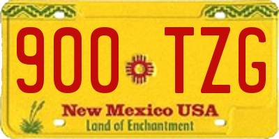 NM license plate 900TZG