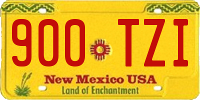 NM license plate 900TZI