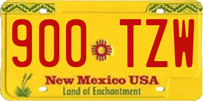 NM license plate 900TZW