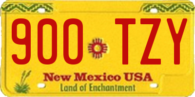 NM license plate 900TZY