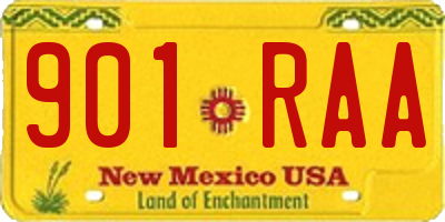 NM license plate 901RAA