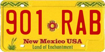 NM license plate 901RAB