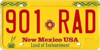 NM license plate 901RAD