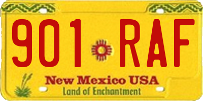 NM license plate 901RAF