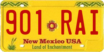 NM license plate 901RAI