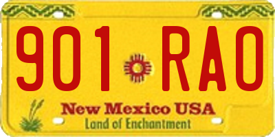 NM license plate 901RAO