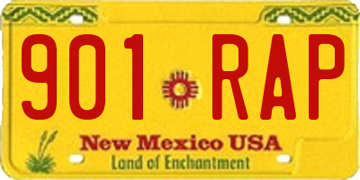NM license plate 901RAP
