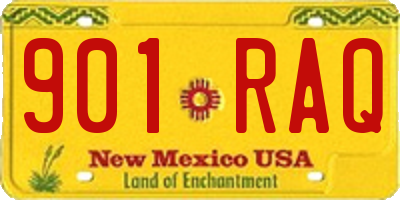 NM license plate 901RAQ