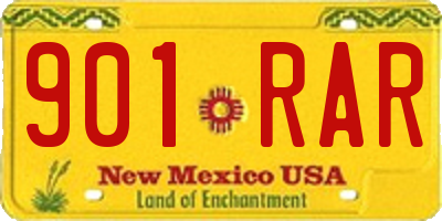NM license plate 901RAR