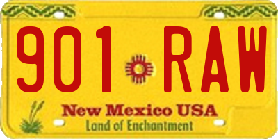 NM license plate 901RAW