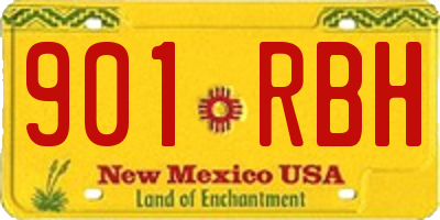 NM license plate 901RBH