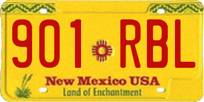 NM license plate 901RBL