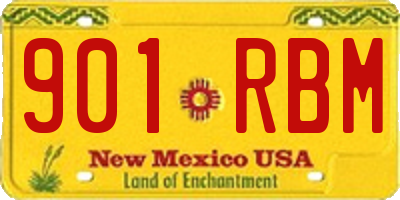 NM license plate 901RBM