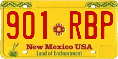 NM license plate 901RBP