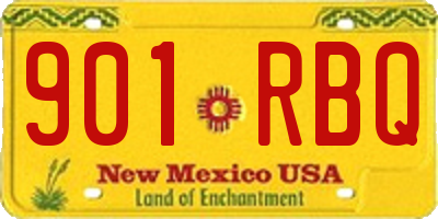 NM license plate 901RBQ