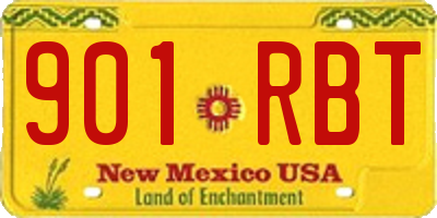 NM license plate 901RBT